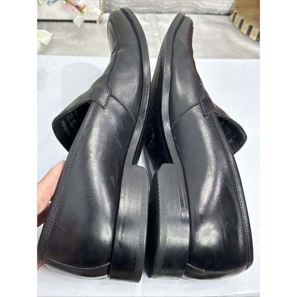 (P6) HUGO BOSS BLACK LEATHER VENETIAN LOAFERS,Men’s,SIZE 11.5 main image 7